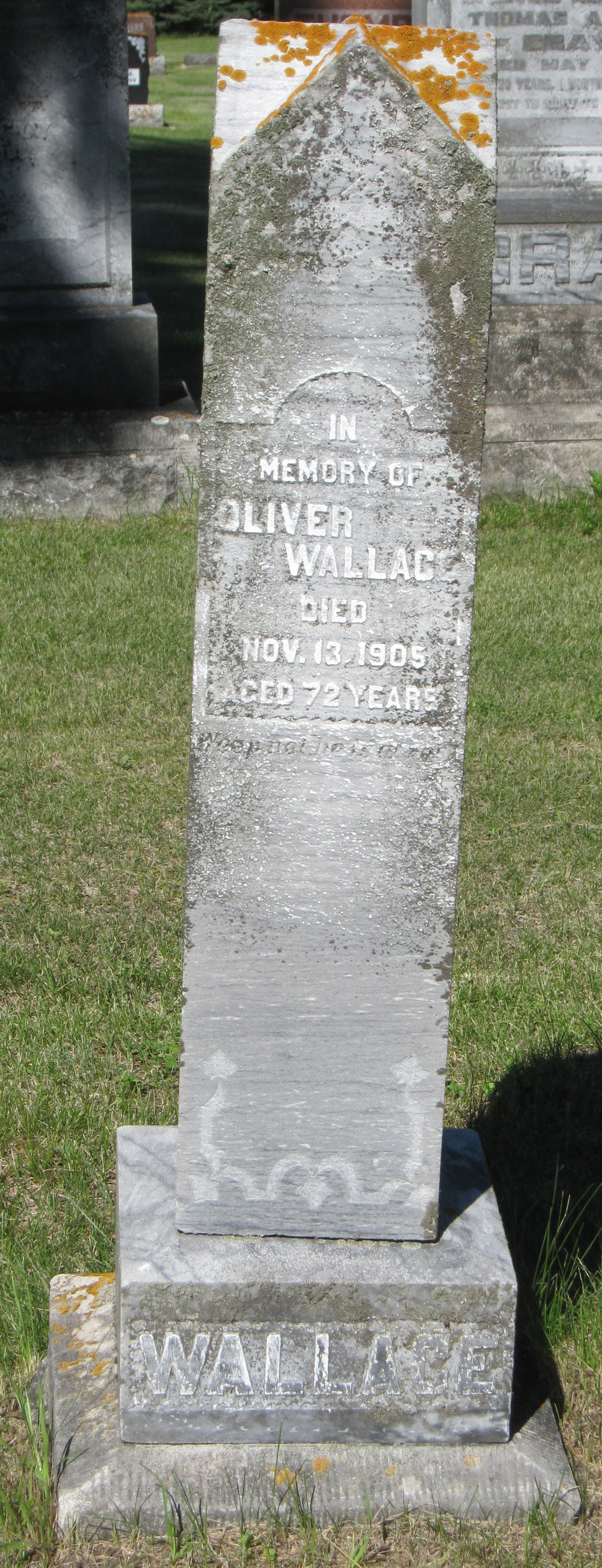 Oliver Wallace - gravestone  (15307 KB)
 
(Click on Picture to View Full Size)
